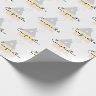 Glückwünsche auf Ihrem neuen Zuhause-Wrapper Geschenkpapier