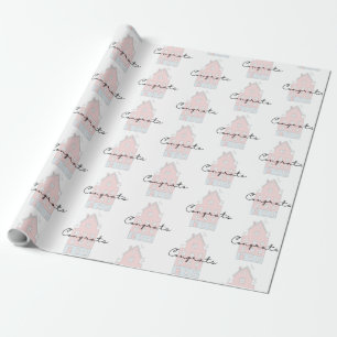Glückwünsche auf Ihrem neuen Zuhause-Wrapper Geschenkpapier