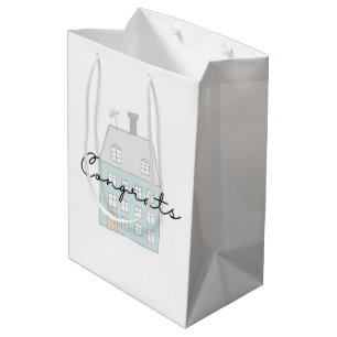 Glückwünsche auf Ihrer neuen Zuhause-Geschenktasch Mittlere Geschenktüte