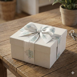 Glückwünsche auf Ihrer neuen Zuhause-Multifunktion Satinband