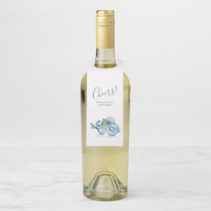 Glückwünsche auf Ihrer neuen Zuhause-Oktopus-Weinm Flaschenanhänger