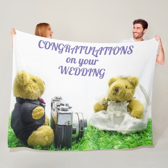 GLÜCKWÜNSCHE auf Ihrer WEDD Fleecedecke (Beispiel)