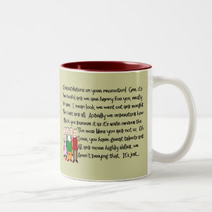 Glückwünsche auf Werbeaktion-Karten u. Geschenke Zweifarbige Tasse