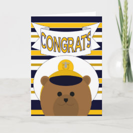 Glückwünsche der Marine! (Männlich) Grußkarte Karte