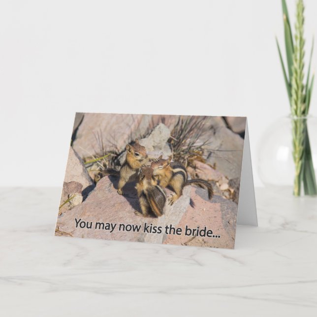 Glückwünsche, die Chipmunk-Karte Wedding sind Karte (Vorderseite)