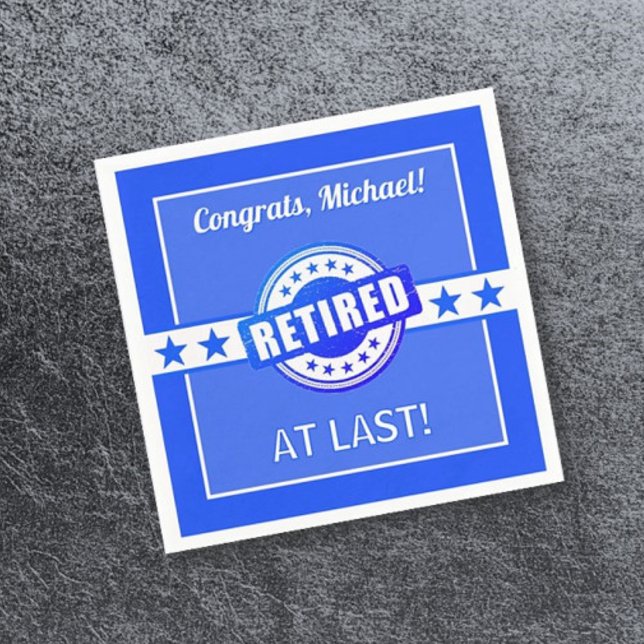 Glückwünsche für die Altersversorgung! personalisi Serviette (Von Creator hochgeladen)