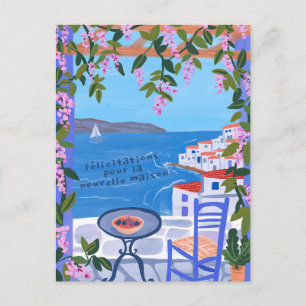 Glückwünsche für Neue Heimat Meerblick Kunst Postkarte