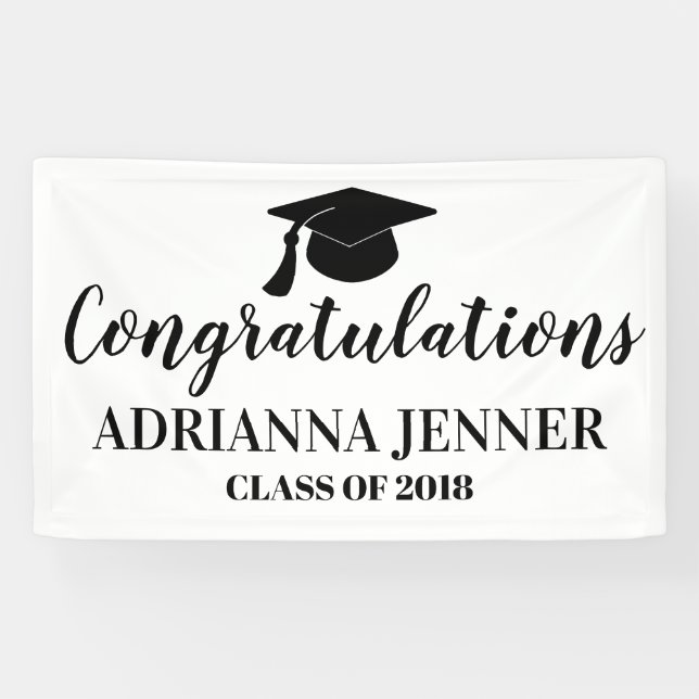 Glückwünsche graduieren einfaches banner (Horizontal)