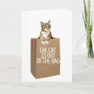 GLÜCKWÜNSCHE (Katzen aus dem Beutel) Karte