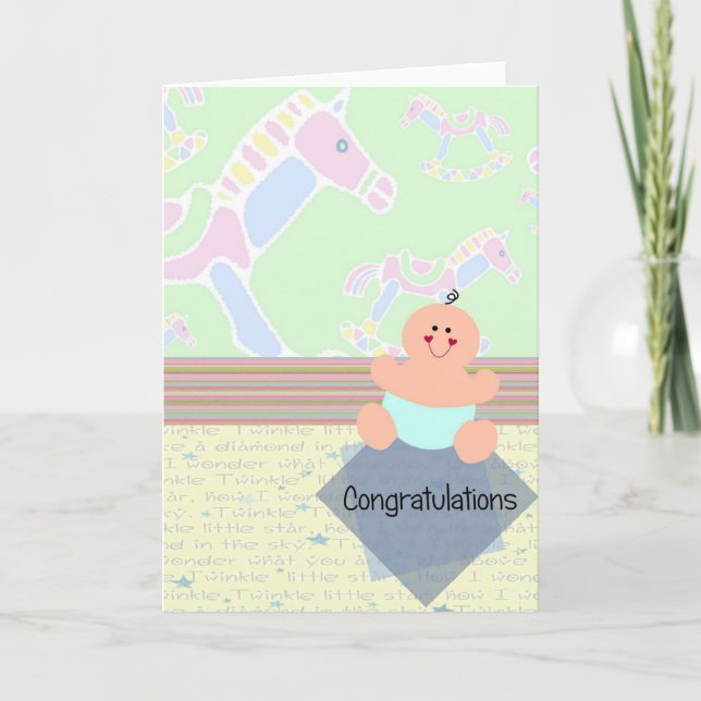 Glückwünsche, neues Baby Karte (Vorderseite)