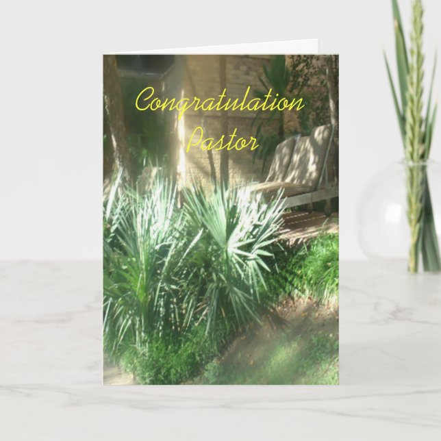 Glückwünsche Pastor Karte (Vorderseite)