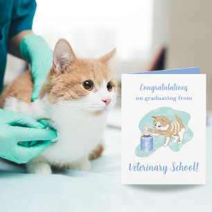 Glückwünsche von Veterinary School Cat  Karte