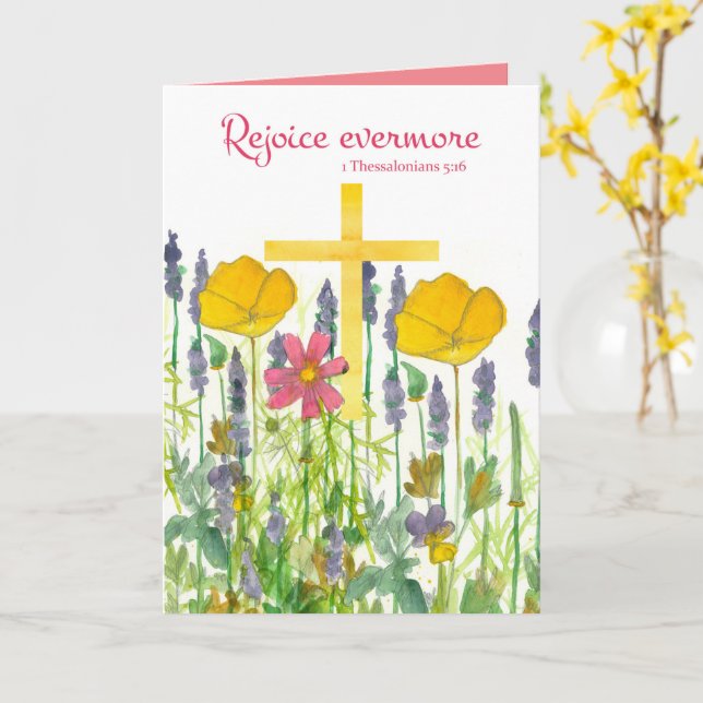 Glückwünsche werden nun Thessaloniki-Bibel Karte (Gelbe Blume)