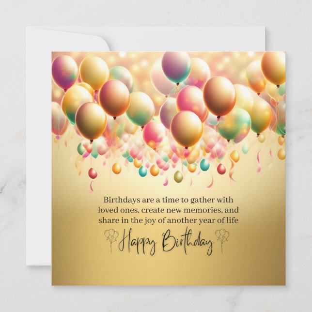 Glückwünsche zum leuchtenden Geburtstag (Vorderseite)