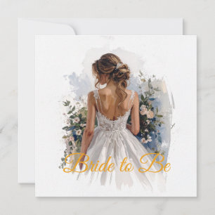 Glückwünsche zur Brautparty im weißen Hochzeitskle