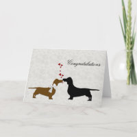 Glückwünsche zur Dachshund-Hochzeit