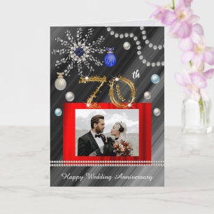 Glückwünsche zur goldenen Hochzeit zum 70. Jahrest Karte
