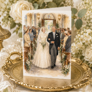 Glückwünsche zur Hochzeit vom Brautvater Karte