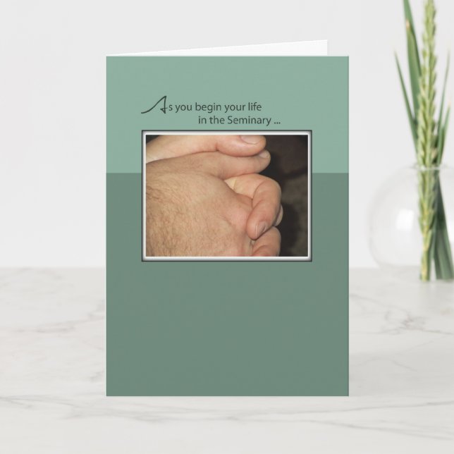 GlückwünscheSeminarians im Gebet Karte (Vorderseite)