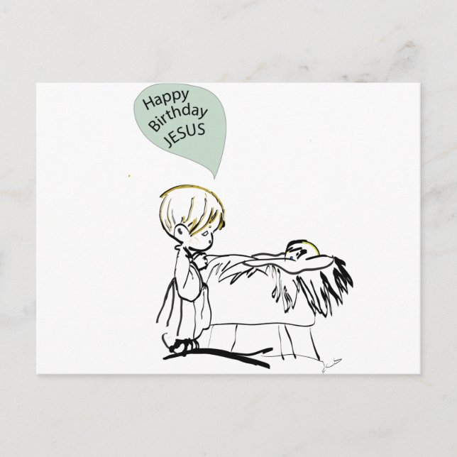 Glückwunschjesus Postkarte (Vorderseite)
