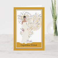 Glückwunschkarte Black Debutante w/Fireworks