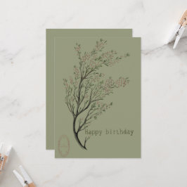 Glückwunschkarte botanisch einladung