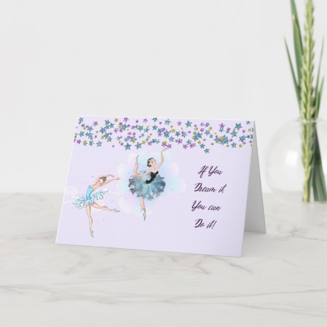 Glückwunschkarte für Ballerina Karte (Vorderseite)