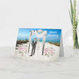 Glückwunschkarte für Beach Wedding Karte