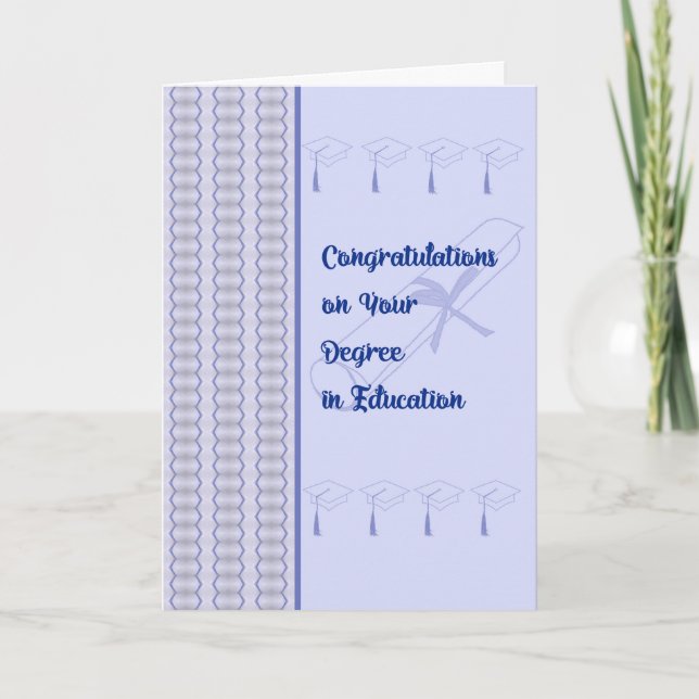Glückwunschkarte für ein Gradmesser in Bildung Karte (Vorderseite)