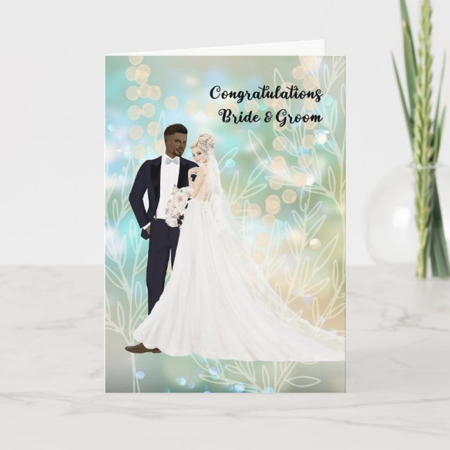 Glückwunschkarte für gemischte Hochzeit Karte (Vorderseite)