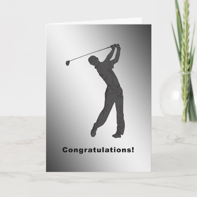 Glückwunschkarte für Golfer Karte (Vorderseite)