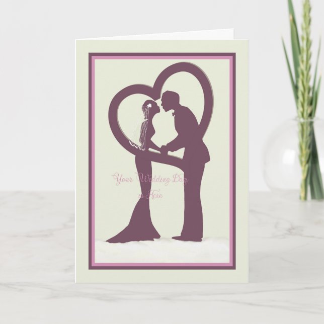 Glückwunschkarte für Hochzeiten mit Braut & Bräuti Karte (Vorderseite)