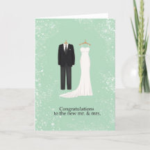 Glückwunschkarte für Hochzeitstag und Anzug
