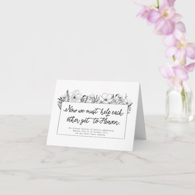 Glückwunschkarte für katholische Hochzeit Karte (Orchidee)
