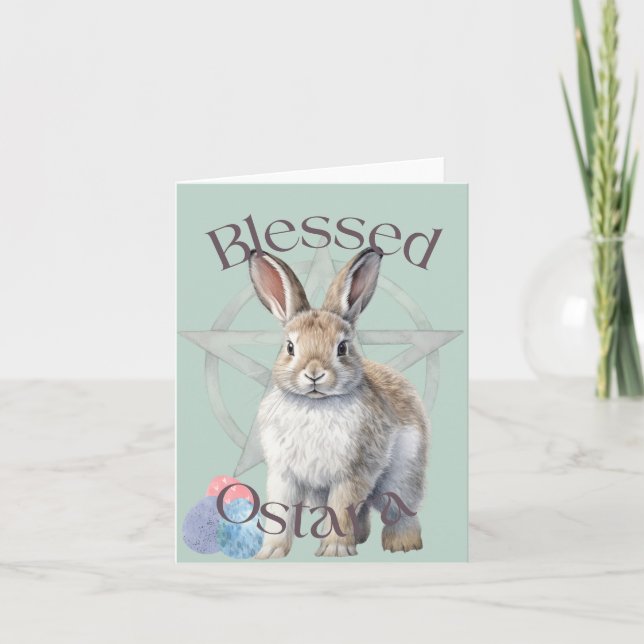 Glückwunschkarte für Ostara Karte (Vorderseite)