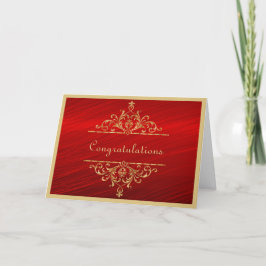 Glückwunschkarte HochzeitGold Red Karte