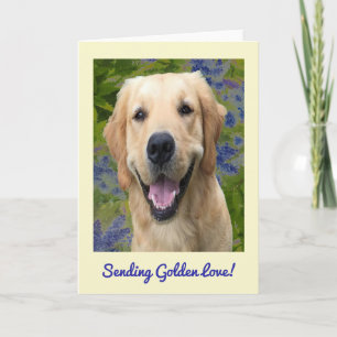 Glückwunschkarte mit Golden Retriever Karte