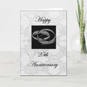 Glückwunschkarte zum 25. Hochzeitstag Karte
