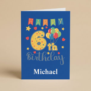Glückwunschkarte zum 6. Geburtstag Karte