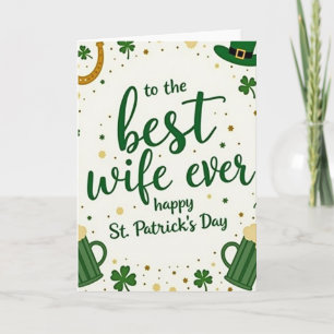 Glückwunschkarte zum St. Patrick's Day für die bes Karte
