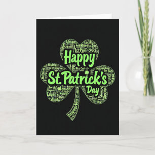 Glückwunschkarte zum St. Patrick's Day in Textform Karte