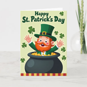 Glückwunschkarte zum St. Patrick's Day mit Leprech Karte