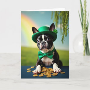 Glückwunschkarte zum St. Patrick's Day mit Terrier Karte
