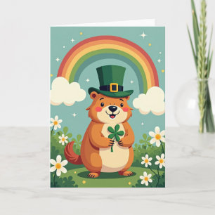 Glückwunschkarte zum St. Patrick's Day mit Waldmur Karte