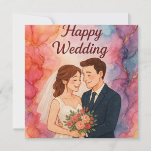 Glückwunschkarten zur Hochzeit Karte