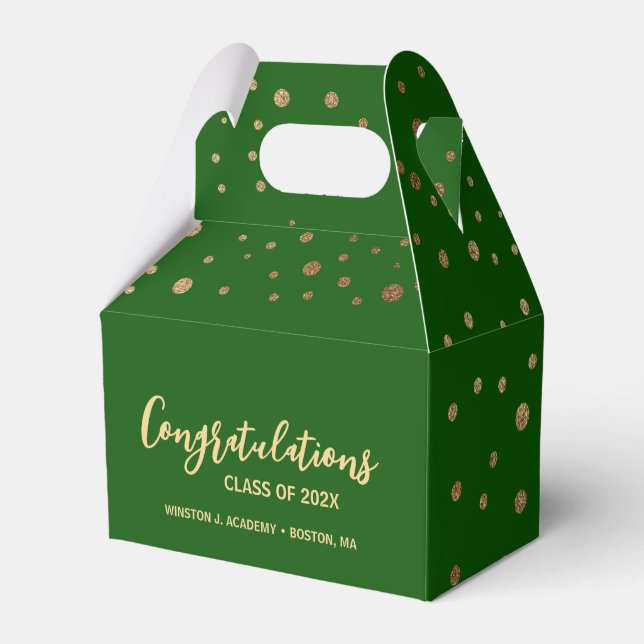 Glückwunschklasse 2024 Grad Green Gold Geschenkschachtel (Vorderseite)