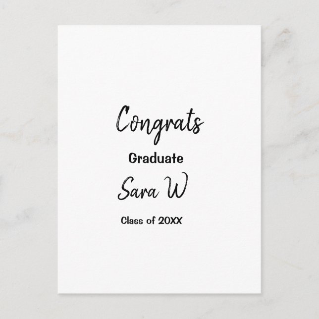 Glückwunschklasse Jahrgangsname Schule Protokoll Postkarte (Vorderseite)