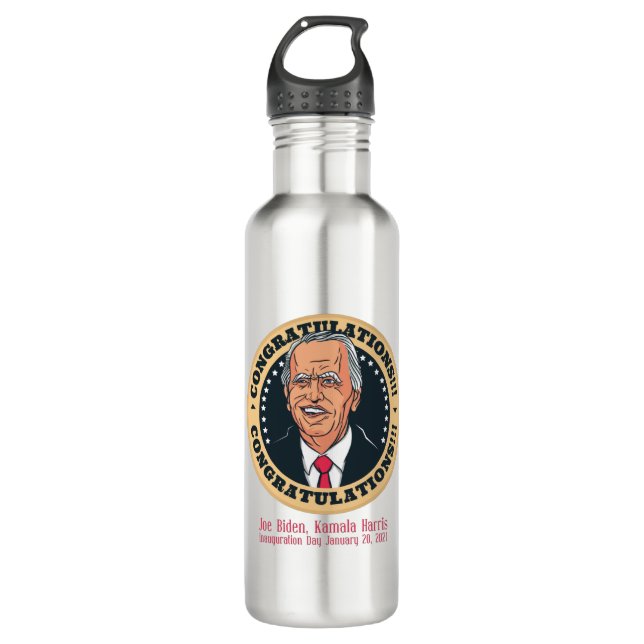 Glückwunschpräsidentin jojoden edelstahlflasche (Vorderseite)