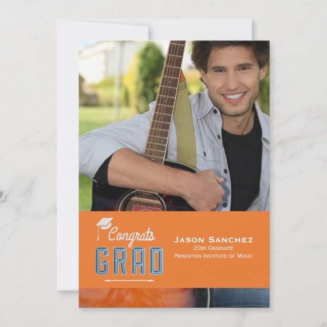 Glückwunschs Grad Foto Abschluss Ankündigung (Vorderseite)