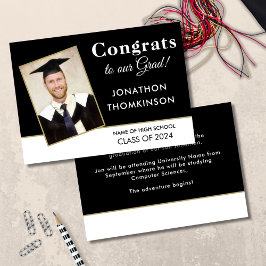 Glückwunschs Grad Foto White Black 2025 Abschluss Ankündigung